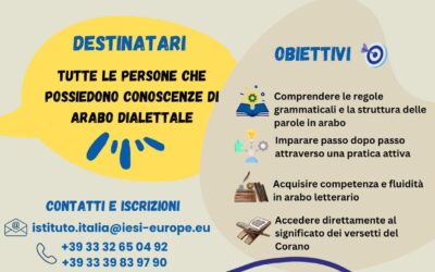 IMPARATE LA LINGUA DEL CORANO ATTRAVERSO L’ARABO FAMILIARE